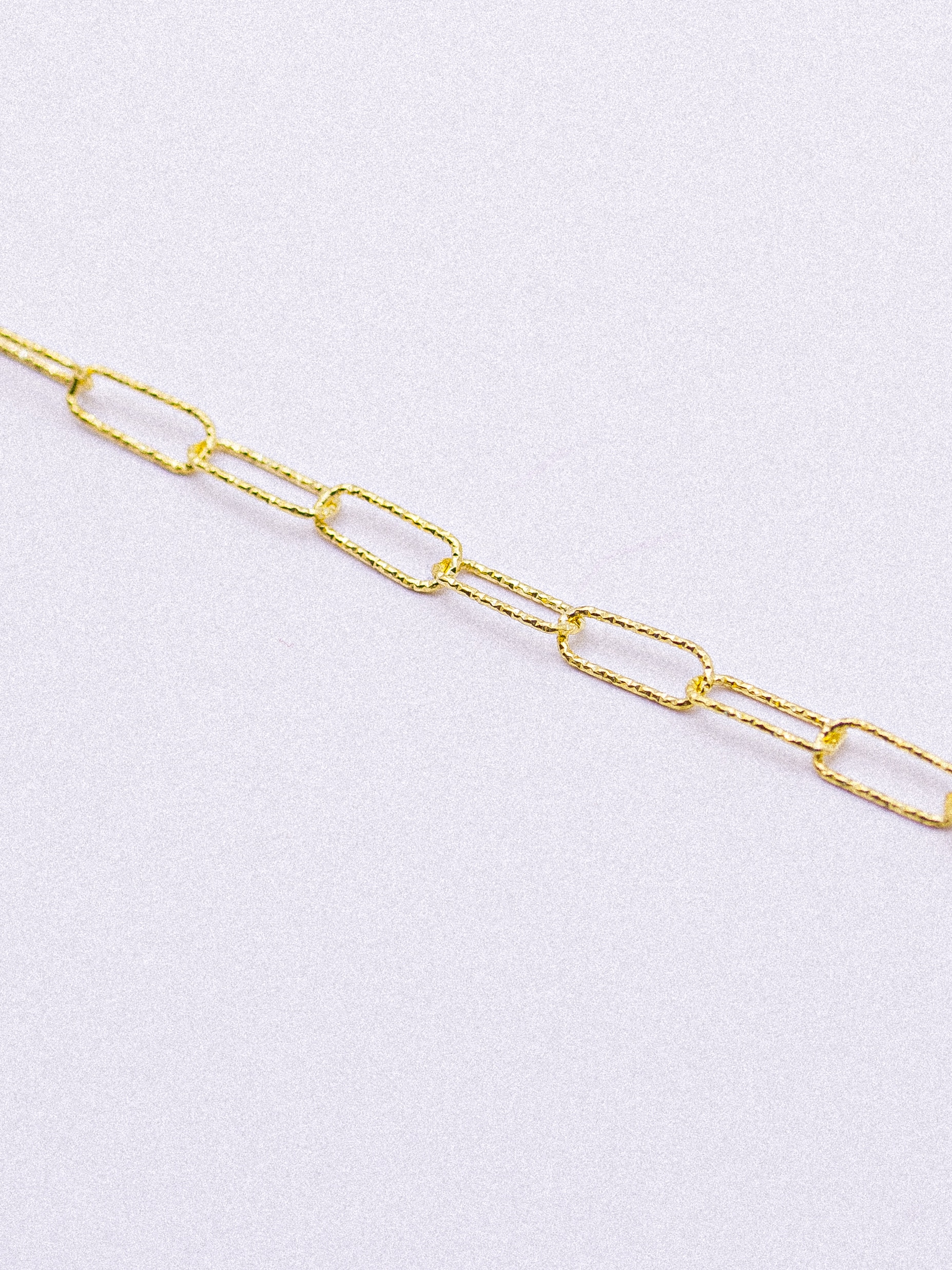Bracelet chaine trombone texturée